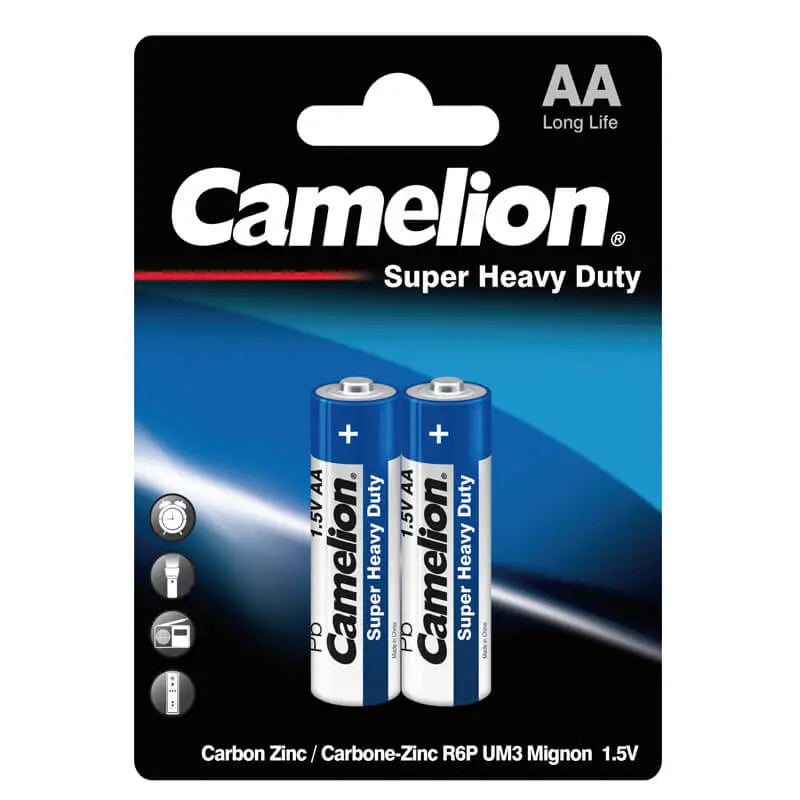 Camelion Super Heavy Duty 1.5V Batteries – AA (Pack of 2) — solar equipment in Lahore, Pakistan