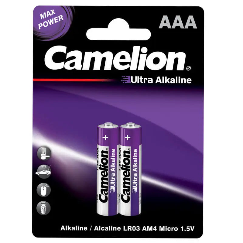 Camelion Ultra Alkaline 1.5V Batteries – AAA (2 Batteries) — solar equipment in Lahore, Pakistan