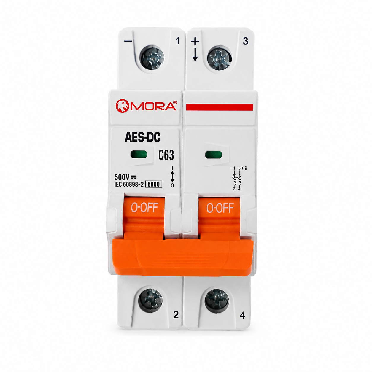 Mora 2P DC 500V Solar Mini Circuit Breaker MCB — solar equipment in Lahore, Pakistan