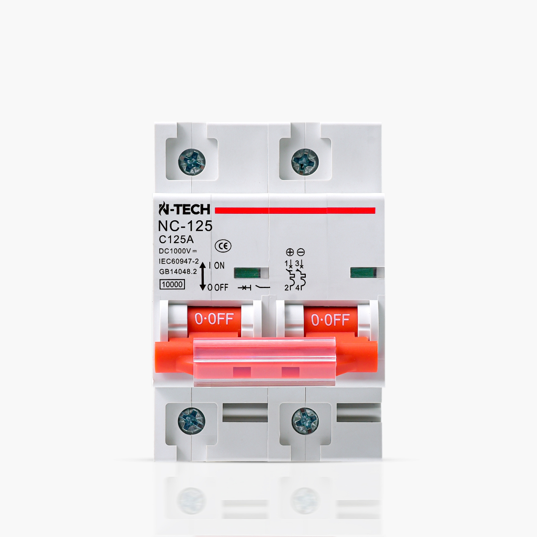 N-Tech NC-125 2 Pole 125A DC MCB Overload & Short-Circuit Protection — solar equipment in Lahore, Pakistan