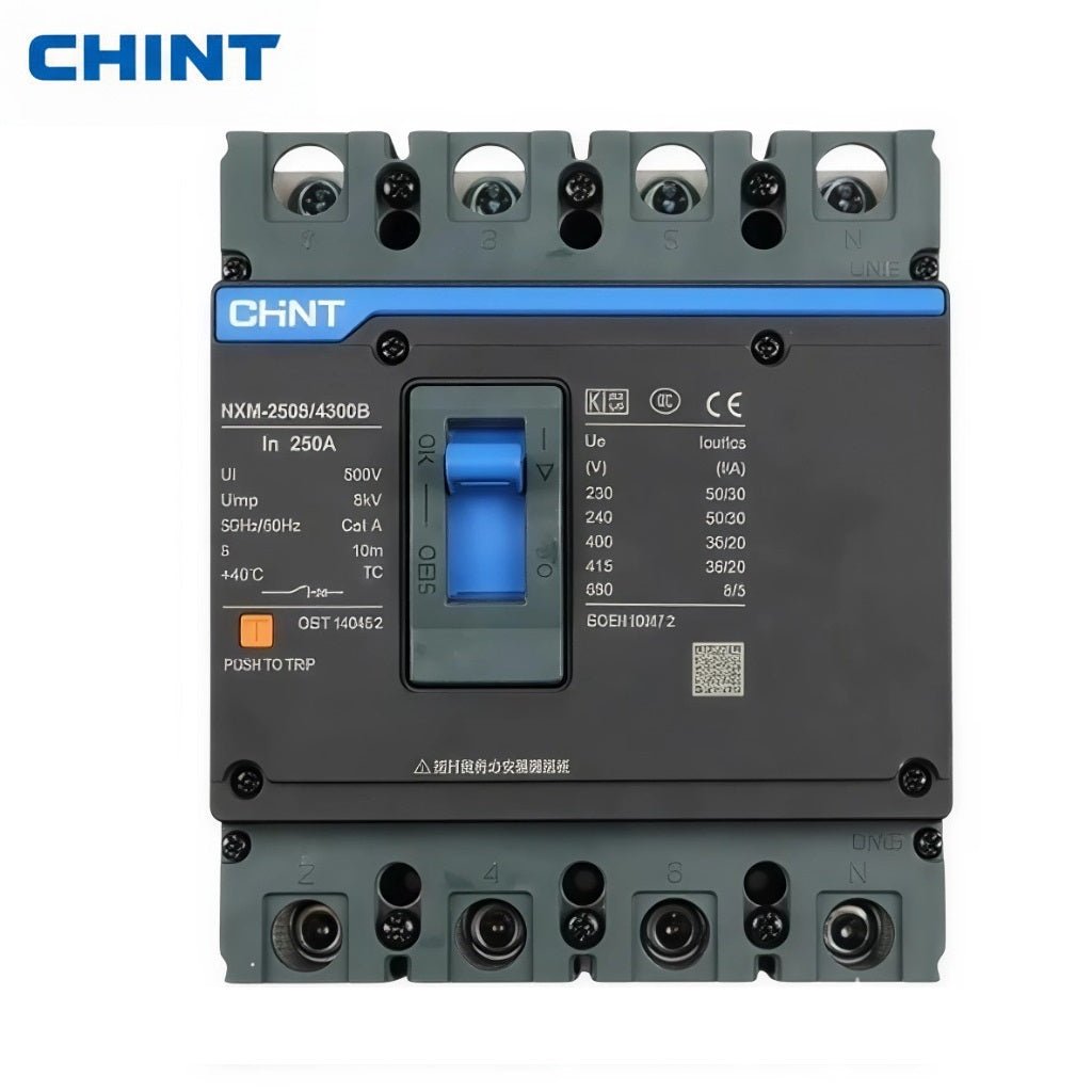 CHINT 4 Pole 250A MCCB | 3 Phase AC Moulded Case Circuit Breaker — solar equipment in Lahore, Pakistan