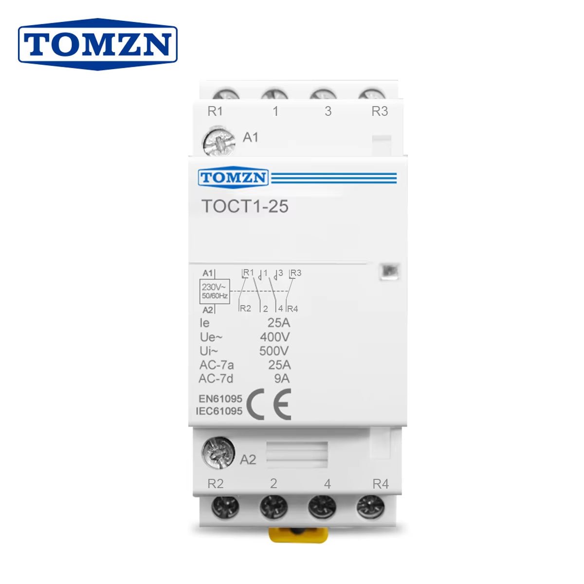 Tomzn TOCT1 2NO 2NC AC Din Rail Household Modular Contactor — solar equipment in Lahore, Pakistan