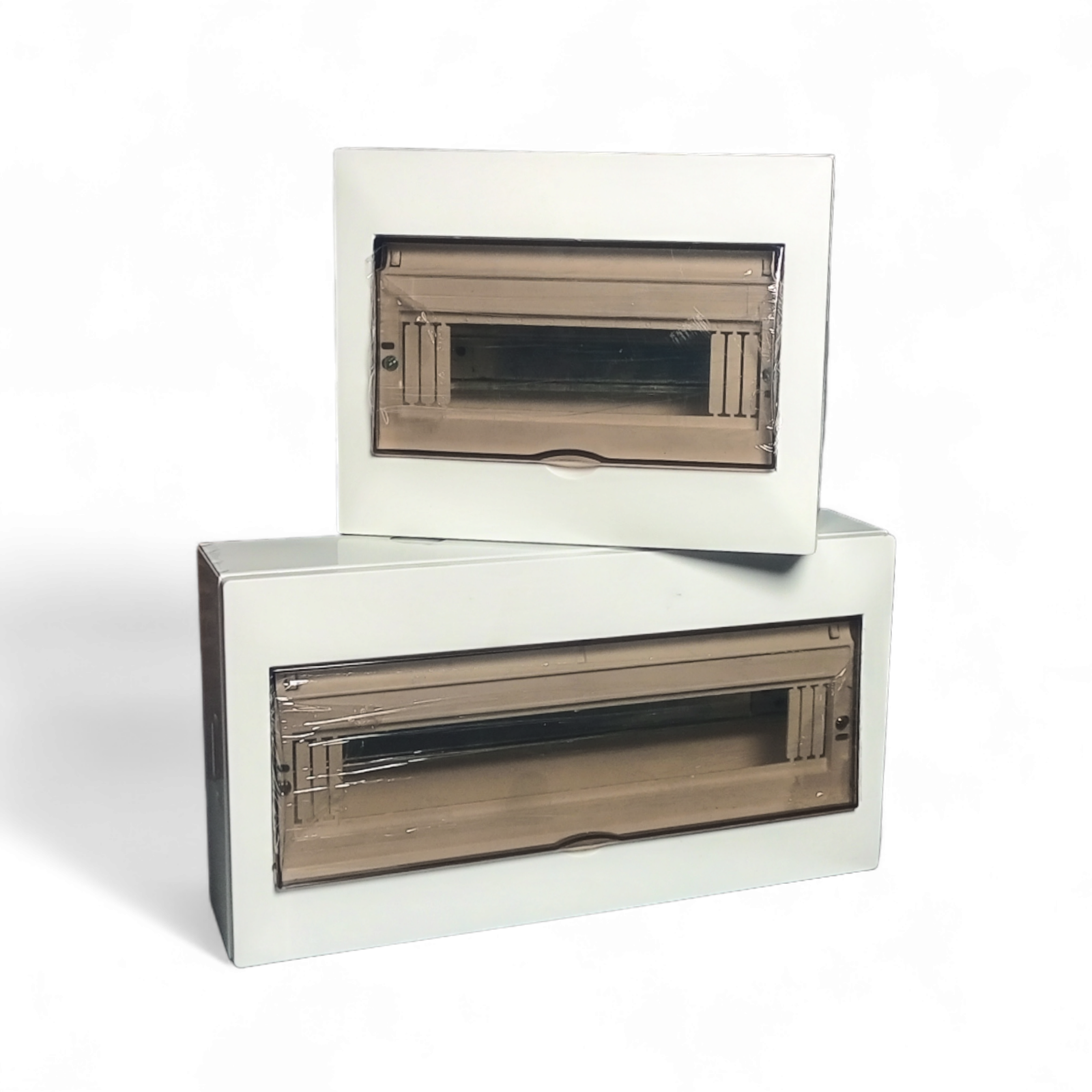 SR 8/18/14/11 Way Pure ABS and Smoke Glass Metal Base DP Box Premiume Quality Distribution Box — solar equipment in Lahore, Pakistan
