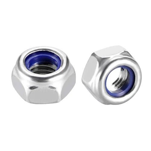 Self-Locking Nuts Stainless Steel Nylon Insert  (NY lock Locknut) 8mm — solar equipment in Lahore, Pakistan