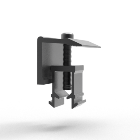 BHS Aluminum End Clamp Bolt for Solar Mount With base & bolt — solar equipment in Lahore, Pakistan