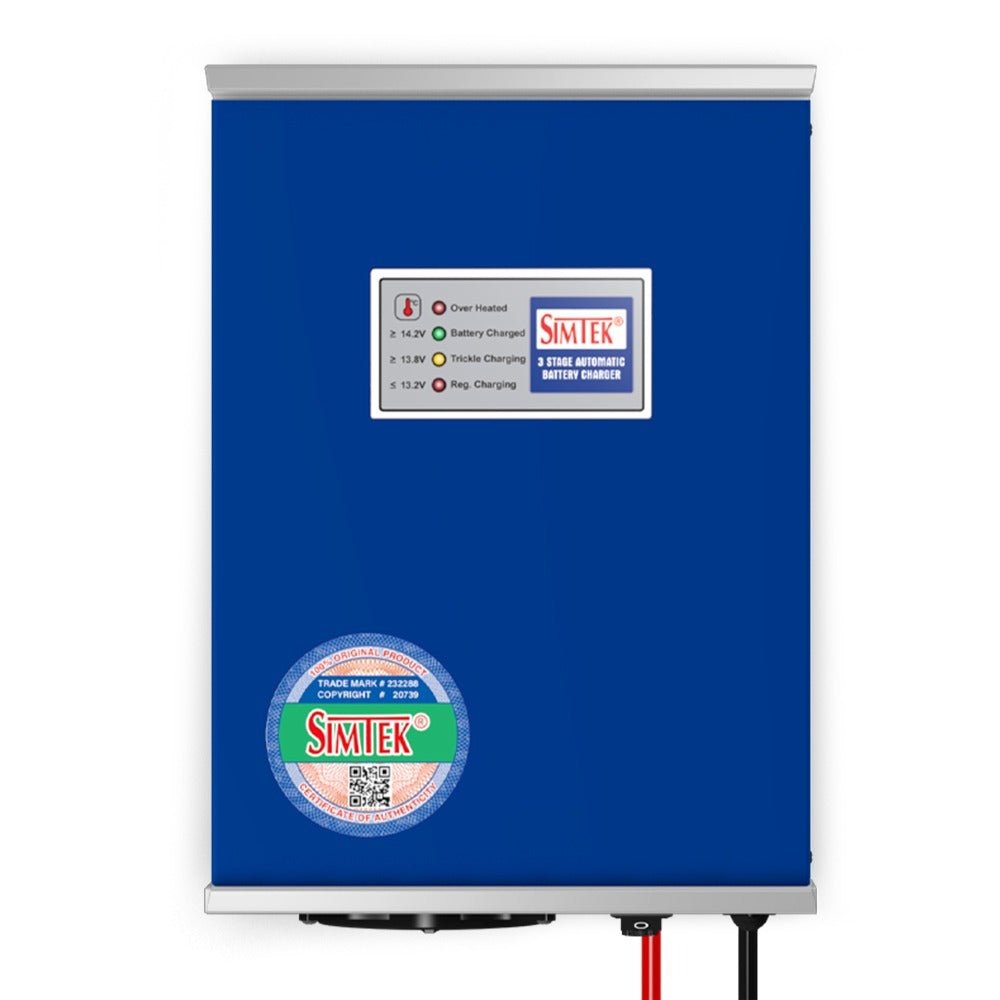 Simtek Smart 3-Stage Heavy Duty Charger Fully Automatic 24V 20A — solar equipment in Lahore, Pakistan