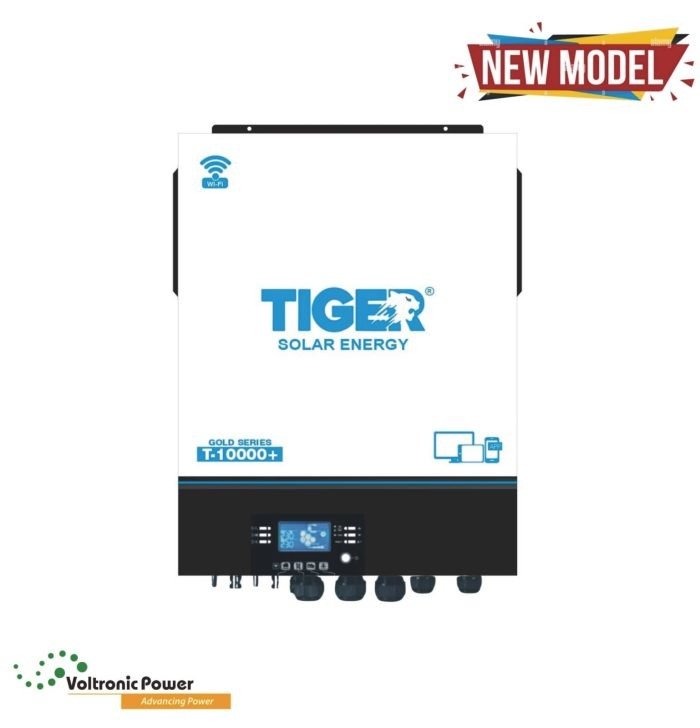 Tiger T-10000+ Gold Series 8kW Hybrid Solar Inverter With 1100W PV | Built-in WiFi | Dual Output | BMS Port — solar equipment in Lahore, Pakistan