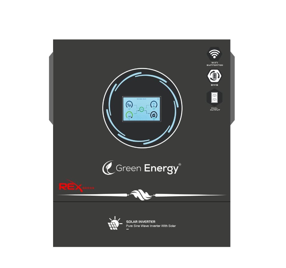 Green Energy REX 11.0KW Hybrid Solar Inverter – PV15000 | Built-in WiFi, Lithium Battery Port, Dual Output — solar equipment in Lahore, Pakistan